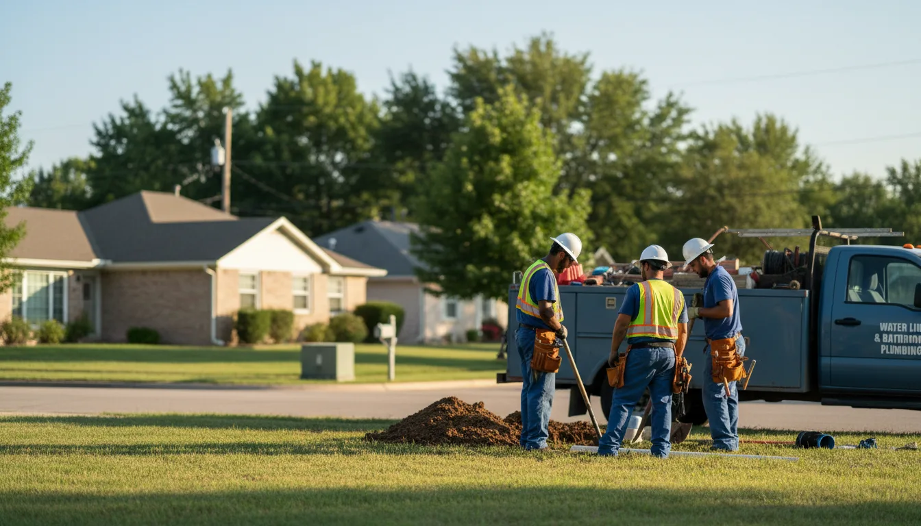 Residential water line and bathroom plumbing service in Fleming, PA